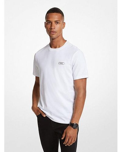 Michael Kors Mk Empire Logo Cotton T-Shirt - White