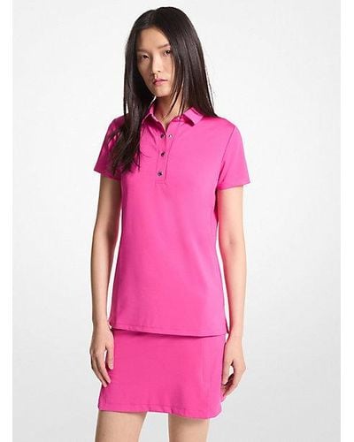 Michael Kors Golf Tech Performance Polo Shirt - Pink
