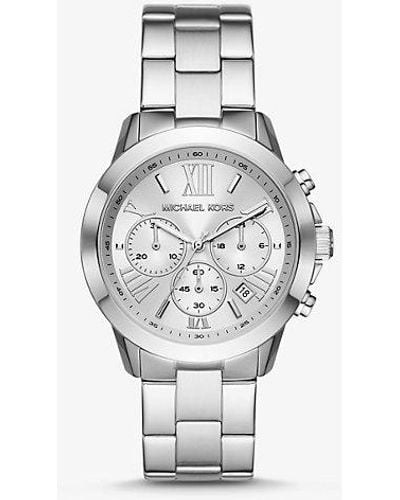 Michael Kors Oversized Silver-tone Watch - Metallic