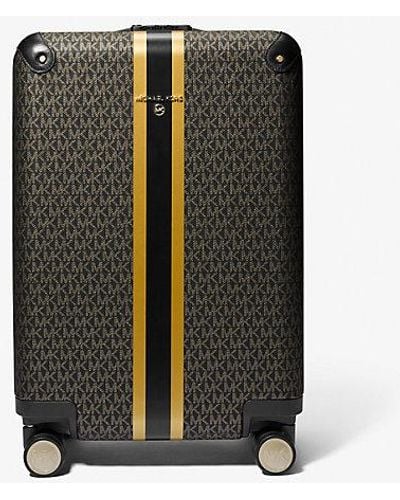 Michael Kors Metallic Logo Stripe Suitcase - Black