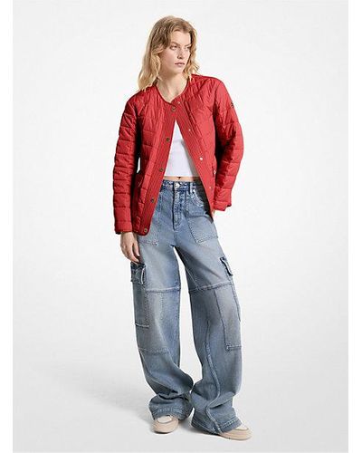 Michael Kors Quilted Jacket - Red