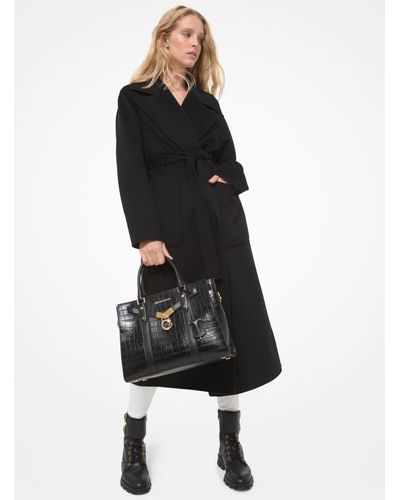 Michael Kors Cappotto double-face in misto lana - Nero