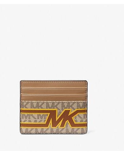 Michael Kors Cooper Graphic Logo Tall Card Case - Natural