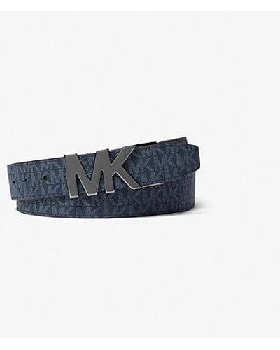 Michael Kors 4-in-1 Signature Logo Belt Box Set - Blue