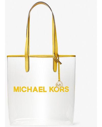Michael Kors The Michael Large Clear Vinyl Tote Bag - Metallic