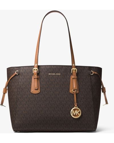 Michael Kors Voyager Coated Canvas Tote - Brown