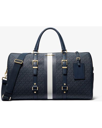 MICHAEL Michael Kors Bedford Travel Extra-large Logo Stripe Weekender Bag - Blue