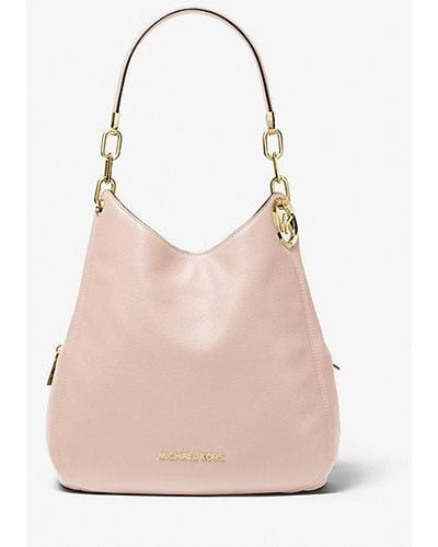 Michael Kors Lillie Large Pebbled Leather Shoulder Bag - Pink