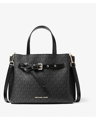 Michael Kors Emilia Small Logo Satchel - Black