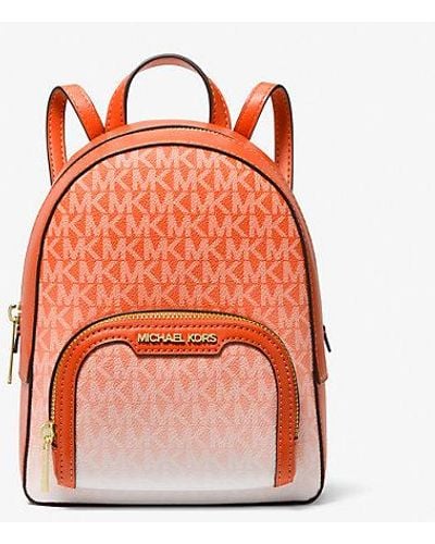 Michael Kors Jaycee Extra-small Ombré Logo Convertible Backpack - Orange