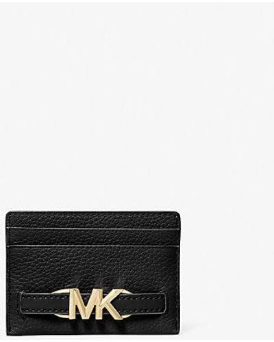 Michael Kors Reed Large Pebbled Leather Card Case - White