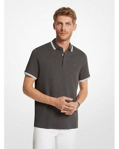 Michael Kors Greenwich Cotton Polo Shirt - Grey