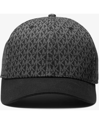 Michael Kors Logo Print Cotton Baseball Hat - Black