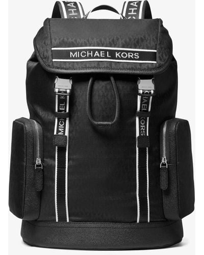 Michael Kors Kent Logo Jacquard Backpack - Black