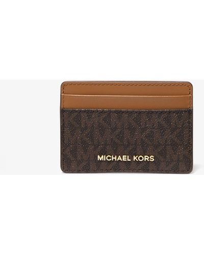 Michael Kors Porta carte di credito con logo - Bianco