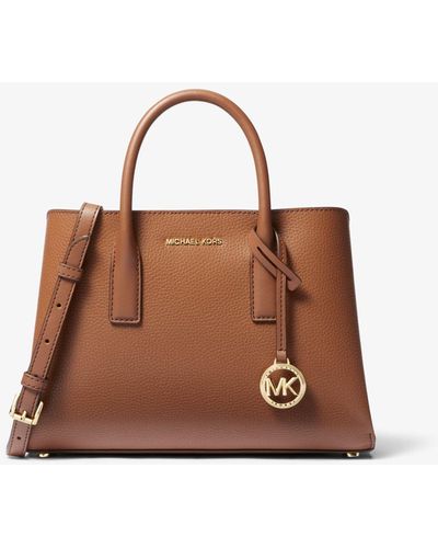 MICHAEL Michael Kors Bolso satchel Ruthie pequeño de piel granulada - Marrón