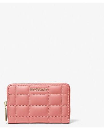 Michael Kors Small Quilted Leather Wallet - Pink
