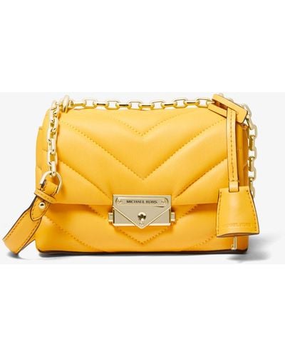 Michael Kors Cece Extra-Small Quilted Leather Crossbody Bag - Jaune