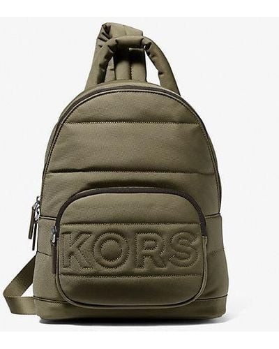 Michael Kors Kent Quilted Recycled Nylon Sling Pack - Green