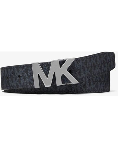 Michael Kors Mk 4-In-1 Logo Belt Box Set - Gray