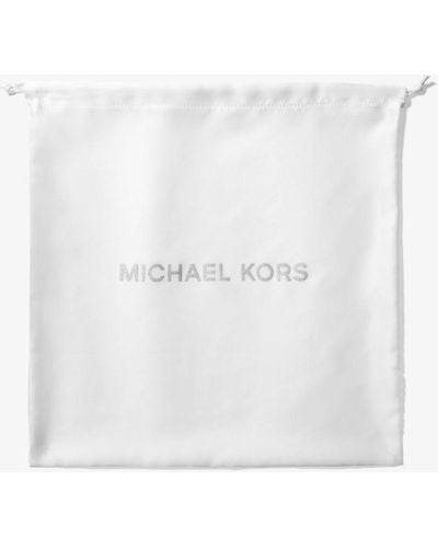 Michael Kors Housse de protection tissée de taille moyenne à logo - Blanc