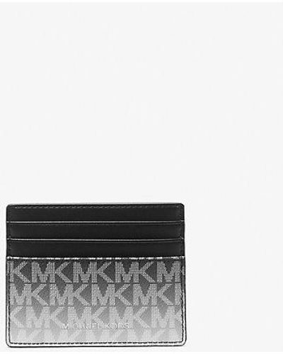 Michael Kors Cooper Ombré Logo Tall Card Case - White