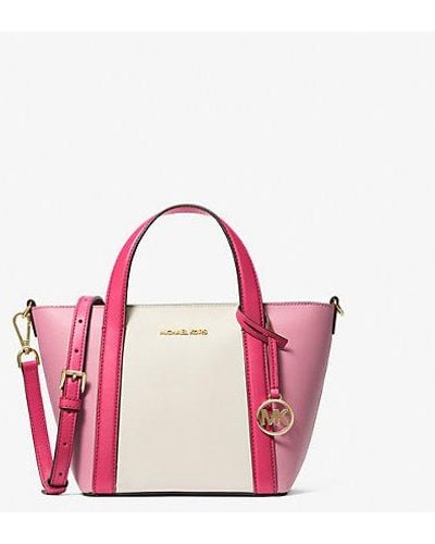 Michael Kors Pratt Small Color-block Tote Bag - Pink