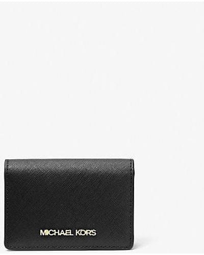 Michael Kors Jet Set Small Saffiano Leather Wallet - White