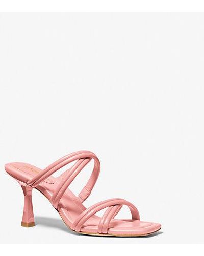 Michael Kors Corrine Leather Sandal - Pink