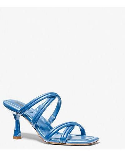 Michael Kors Corrine Leather Sandal - Blue