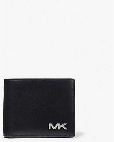 Michael Kors Mk Varick Leather Billfold Wallet With Passcase - White