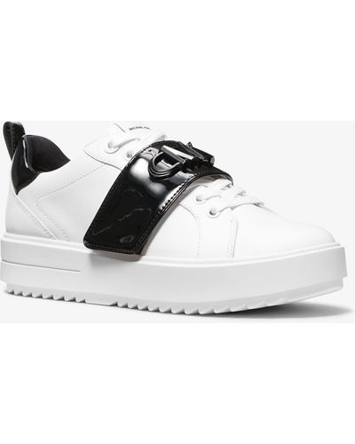 MICHAEL Michael Kors Zweifarbiger Sneaker Emmett Aus Leder Mit Logodetail - Weiß