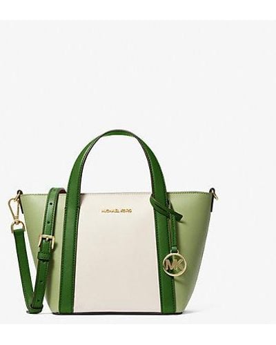 Michael Kors Pratt Small Color-block Tote Bag - Green
