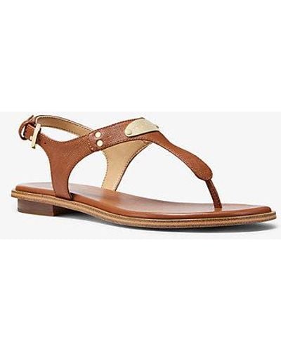 Michael Kors Mk Plate Sandals - Brown