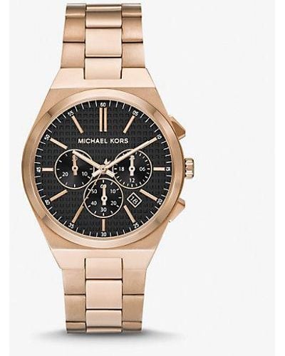 Michael Kors Mk Oversized Lennox-Tone Watch - Metallic