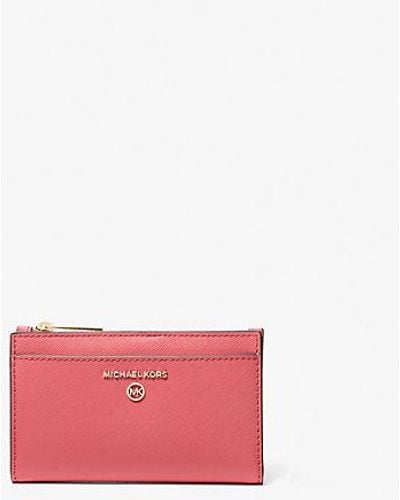 Michael Kors Jet Set Charm Small Saffiano Leather Card Case - Pink