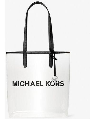 Michael Kors The Michael Large Clear Vinyl Tote Bag - Natural