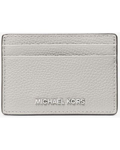 Michael Kors Mk Pebbled Leather Card Case - White