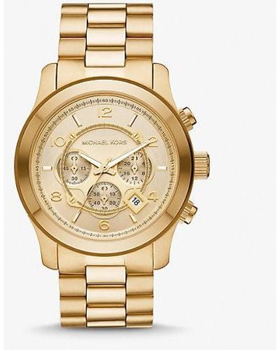 Michael Kors Oversized Runway Gold-tone Watch - Metallic