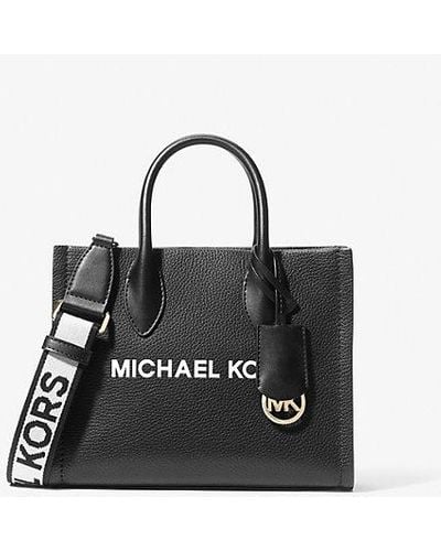Michael Kors Mirella Small Pebbled Leather Crossbody Bag - Black
