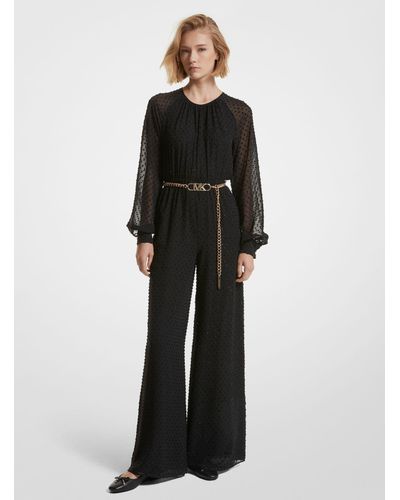 MICHAEL Michael Kors Dot Fil Coupé Jumpsuit - Black