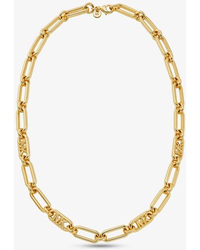 Michael Kors Plated Empire Link Chain Necklace - Metallic