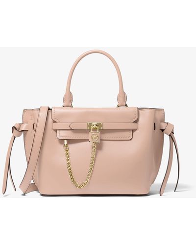 MICHAEL Michael Kors Hamilton Legacy Small Leather Belted Satchel - Pink