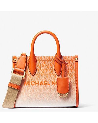 Michael Kors Mirella Extra-small Ombré Logo Crossbody Bag - Orange