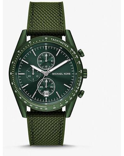 Michael Kors Accelerator Chronograph Nylon Watch 42mm - Green