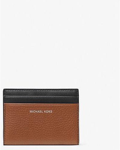 Michael Kors Hudson Pebbled Leather Bifold Wallet - White