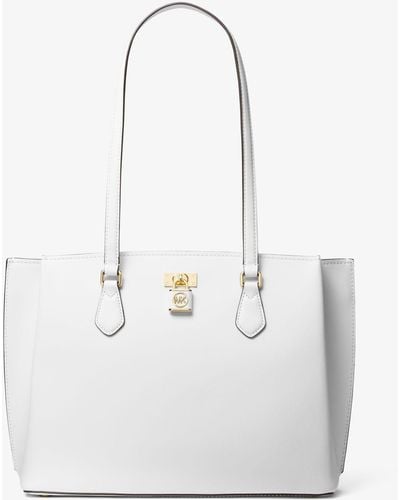 Sac femme Michael Kors Ruby en cuir saffiano Blanc optique