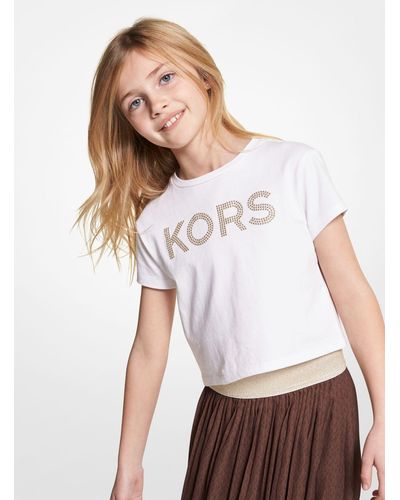 Michael Kors T-shirt clouté en coton - Blanc