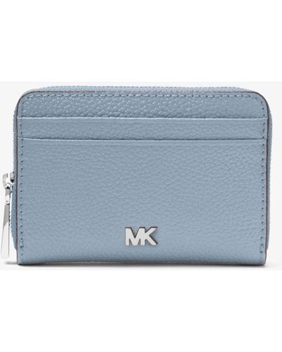 Michael Kors Small Pebbled Leather Wallet - Blue