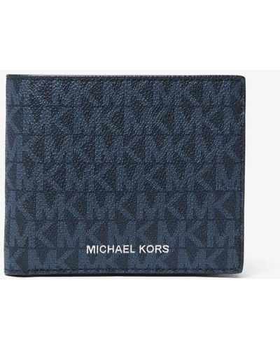 Michael Kors Portafoglio a libro Greyson con logo e tasca per monete - Multicolore